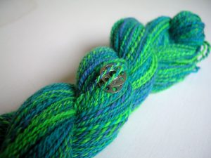 Blue-Green Spinning Yarn